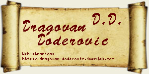 Dragovan Doderović vizit kartica